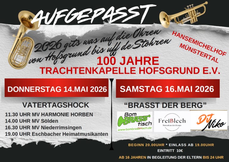Vatertagshock Musikverein Hofsgrund