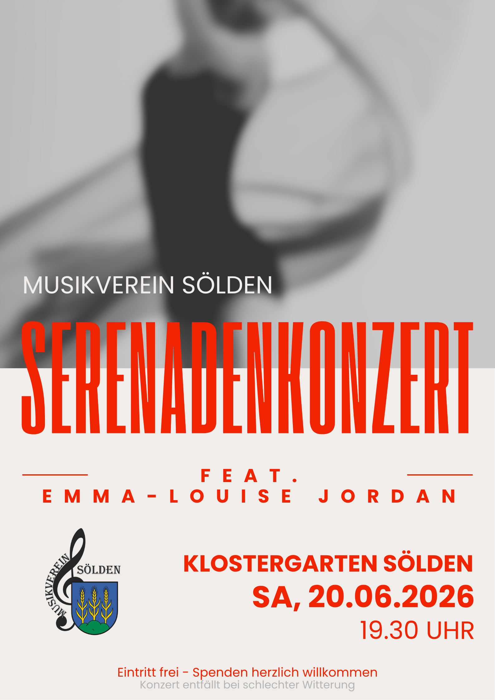 Poster Serenadenkonzert Musikverein Sölden